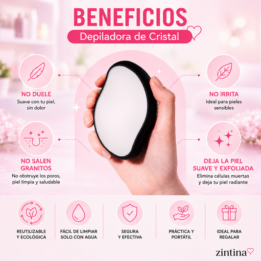 Depiladora indolora con efecto exfoliante